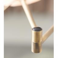 Wandleuchten Set mit beweglichem Scheren-Ausleger in Messing Antik (2er Set) Drehgelenk des Auslegers.