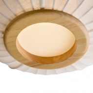 LAMPION skandinavische Deckenleuchte Leinen Deckenleuchte Leinen Holz skandinavisches Design