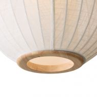 LAMPION skandinavische Pendelleuchte Leinen Pendelleuchte Detail aus Leinen und Holz