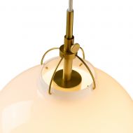 SIENA Pendelleuchte aus Glas Detail der Messing-Halterung der Glasleuchte.