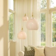 SIENA Pendelleuchte aus Glas Pendelleuchte rund grau Wohnzimmer skandinavisches Design