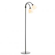 SHINE 2-flammige Bodenstehleuchte Opalglas