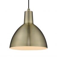 METROPOL Pendelleuchte mit Metallschirm Pendelleuchte in Messing Antik