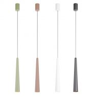 ANGOLA Lange Pendelleuchte Pendelleuchte dimmbar hell in Olivgr�n, Kastanienbraun, Wei�, Schwarz