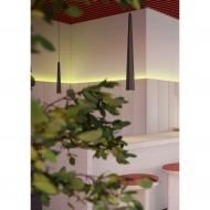 ANGOLA Lange Pendelleuchte Moderne Pendelleuchte dimmbar f�r Restaurant, Schwarz