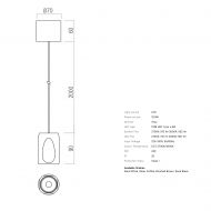 CHRIS Kleine Pendelleuchte Abmessungen Pendelleuchte Mini