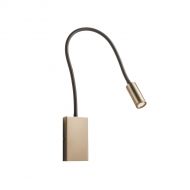 WALLY Moderne LED Wandleuchte Wandleuchte flexibler Arm, USB-Ladeport, Bronze Antik