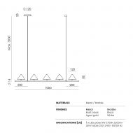 MARBLE Lange H�ngeleuchte mit Marmor-Schirmen Abmessungen lange moderne H�nge-Leuchte