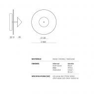 MARBLE Flache Wandleuchte Marmor-Alabaster Abmessungen gro�e dimmbare Wandleuchte