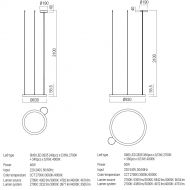 Gro�e wei�e Ring-H�ngeleuchte mit 93 cm Durchmesser 