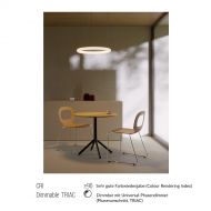 Gro�e wei�e Ring-H�ngeleuchte mit 93 cm Durchmesser Hochwertige Ringleuchte: dimmbar, CRI �ber 90.