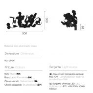 ANDROMEDA Italienische Design Wandleuchte - Sonderangebot Abmessungen der Stehleuchte