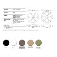 BRITTA Wandleuchte in Blumenform Abmessung der gro�en Wandleuchte.
