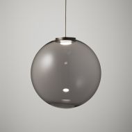 LABELL Glas-Pendelleuchte einzeln � 15 cm Kleine LED Pendelleuchte - Glas rauch.