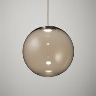 LABELL Glas-Pendelleuchte einzeln � 20 cm Kleine LED Pendelleuchte - Glas amber.