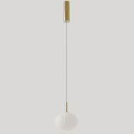 IRZO Moderne Design-Pendelleuchte mit Opalglas Moderne Opalglas-Pendeleuchte in Gold Antik