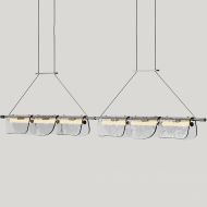 LISA Moderne Pendelleuchte mit besonderem Glasschirm Design-Leuchte mit besonderem Glasschirm Variaten mit 2 verbundenen 115cm Ausf�hrungen