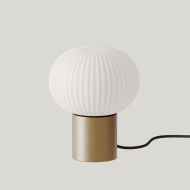 IRZO Moderne Tischleuchte mit Opalglas Moderne hochwertige Tischleuchte Fu� Gold