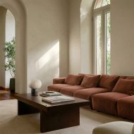 IRZO Moderne Tischleuchte mit Opalglas Moderne Tischleuchte mit Marmor-Fu� im Wohnzimmer