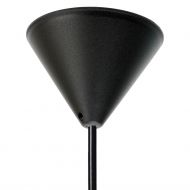 OBJECT Kleine Pendelleuchte mit wei�em Glas - Sonderangebot Schwarz Deckenbaldachin aus Kunststoff.