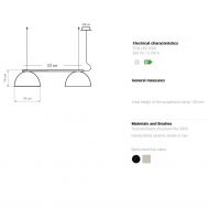 ABSIS H�ngelampe 2-flammig - Sonderangebot Abmessung H�ngelampe mit 2 gr. Schirmen.