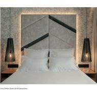 ISLA Lange H�ngeleuchte mit farbigem Schirm Pendelleuchte am Bett.