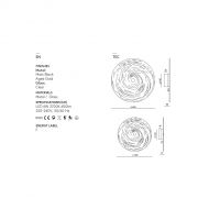 LIDA Design-Wandleuchte Glas Abmessung der Design-Wandleuchte.