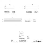 HORUS Wandleuchte LED f�r Badezimmer Lange Wandleuchte IP44, Bad Beleuchtung.