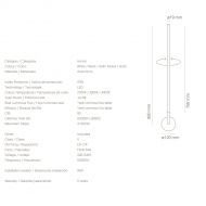 LINES VERTICAL Lange Design-Wandlampe Lange vertikale Wandlampe 85 cm