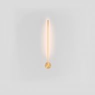 LINES VERTICAL Lange Design-Wandlampe Stab-Wandleuchte von 85 cm in Gold.
