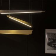 KATANA Lange LED H�ngeleuchte dimmbar Exklusive Designleuchte in Gold plated.