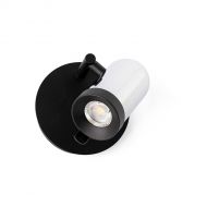 JOANNA Schwenkbare Spot-Wandleuchte Beweglicher Wand-Spot in Schwarz-Chrom