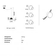 JETTE H�ngeleuchte mit langem Kabel - Sonderangebot Pendellampe mit langem Kabel u. 3 Befestigungen.