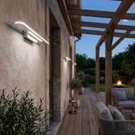 TRATTO l�ngliche LED Wandleuchte IP44 Wandleuchte mit IP44 Terrasse.