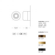 ORACLE Design-Wandleuchte Glas Wandleuchte f�r Flur oder Bad, IP44.