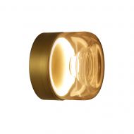 ORACLE Design-Wandleuchte Glas Kleine Wandleuchte Schutzart IP44, Messing.
