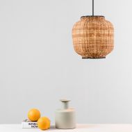 BORA Pendelleuchte mit Rattanschirm
