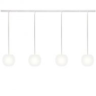 ACAIS 4-flammige Opalglas Pendelleuchte 4-flammige H�ngeleuchte, Halterung wei�