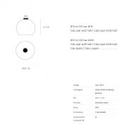 BALL Runde Deckenleuchte aus Glas Abmessung der Opalglas Deckenlampe