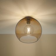 EVOLUTION Deckenleuchte Glaskugel amber Sch�nes helles warmes Licht mit dem amberfarben Glas.