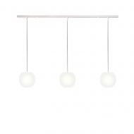 ACAIS 3-flammige Opalglas Pendelleuchte 100 cm lang 3-flammige H�ngeleuchte, Halterung wei�