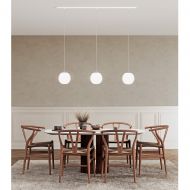 ACAIS 3-flammige Opalglas Pendelleuchte 100 cm lang 3-er H�ngeleuchte f�r den Esstisch.