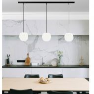 ACAIS 3-flammige Opalglas Pendelleuchte 100 cm lang Moderne 3-flam. H�ngeleuchte von hoher Qualit�t.
