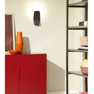 ASHIYA Moderne Alu-Wandleuchte Besondere Aluminium-Leuchte in Titan-Schwarz