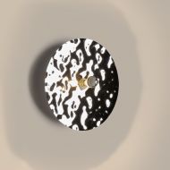 MOON Dekorative Wandleuchte Chrom Tolles Lichtspiel auf der Chromscheibe: Wellen oder Wasser.