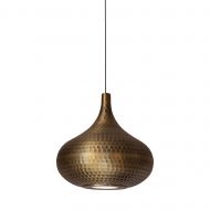 ZOCO Pendelleuchte aus Messing geh�mmert Ausf�hrung 3 - rundes Design der Pendelleuchte