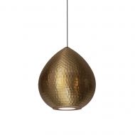 ZOCO Pendelleuchte aus Messing geh�mmert Ausf�hrung 4 - Design-Leuchte aus Messing in Nuss-Form