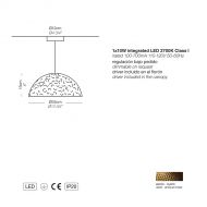 ZOCO Pendelleuchte aus Messing geh�mmert Abmessungen Ausf�hrung 1