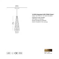 ZOCO Pendelleuchte aus Messing geh�mmert Abmessungen Ausf�hrung 2
