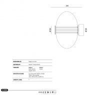 LUDO dimmbare Glas-Wandleuchte Abmessungen moderne Glas-Wandleuchte